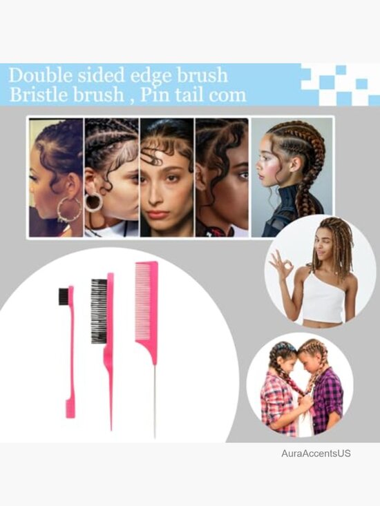 Curly Hair Set with Brush, Comb, Clips, Scrunchies & Ties Gift Box main image 6